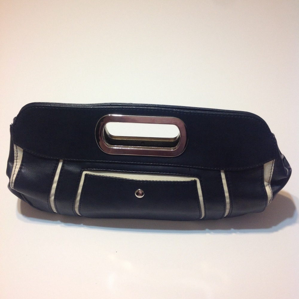 Navy & White Clutch